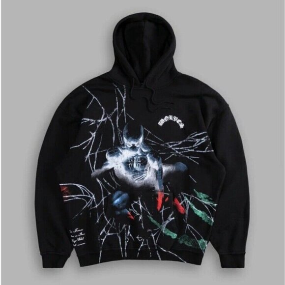 Darc Sport Spider Man Mister Negative Side By Side Bishop Hoodie Black XL RARE - Picture 1 of 8